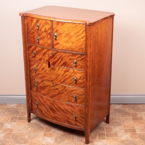 TALL SATIN BIRCH CHEST OF DRAWERS - ADDITIONAL PHOTO 6