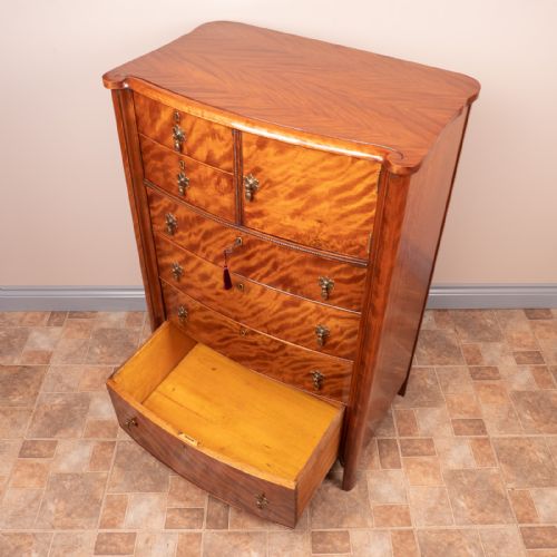 TALL SATIN BIRCH CHEST OF DRAWERS - ADDITIONAL PHOTO 7
