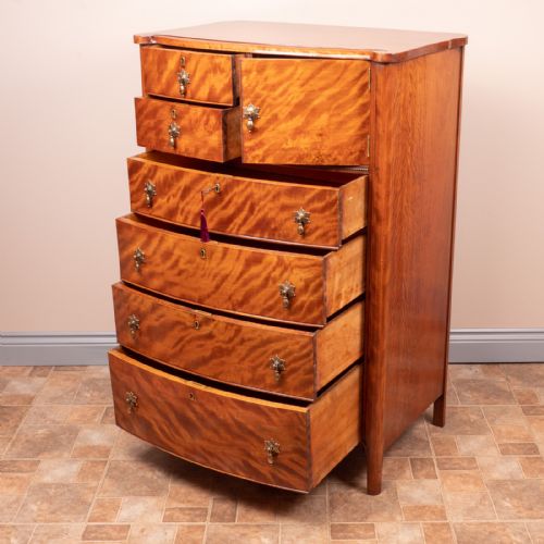 TALL SATIN BIRCH CHEST OF DRAWERS - ADDITIONAL PHOTO 8