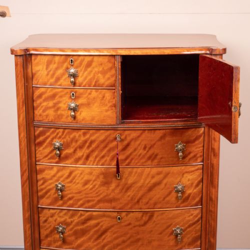 TALL SATIN BIRCH CHEST OF DRAWERS - ADDITIONAL PHOTO 9