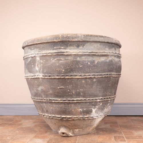 LARGE 19THC CATALAN TERRACOTTA COSI POT - ADDITIONAL PHOTO 8