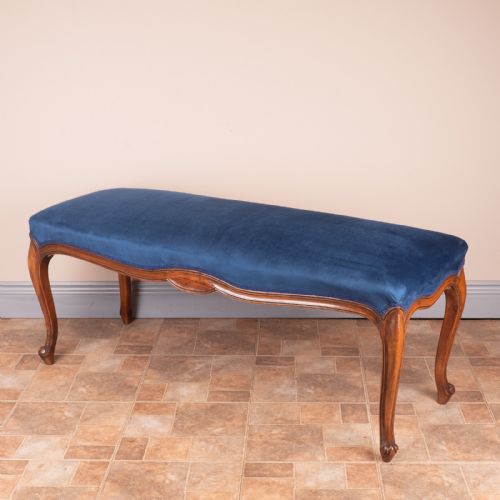 large french walnut duet stool - CATEGORY: ANTIQUE STOOLS - DATED 19TH CENTURY