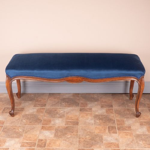 LARGE FRENCH WALNUT DUET STOOL - ADDITIONAL PHOTO 1