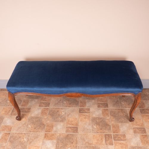 LARGE FRENCH WALNUT DUET STOOL - ADDITIONAL PHOTO 2