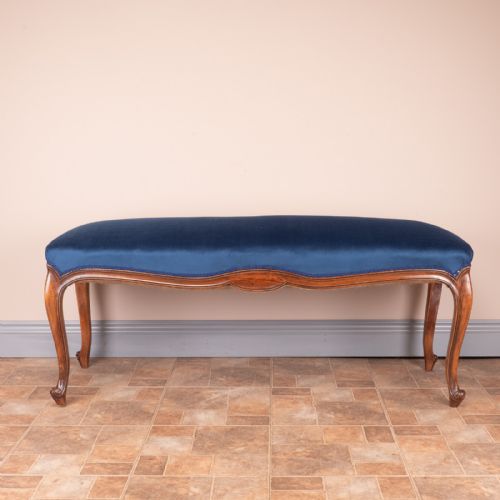 LARGE FRENCH WALNUT DUET STOOL - ADDITIONAL PHOTO 3