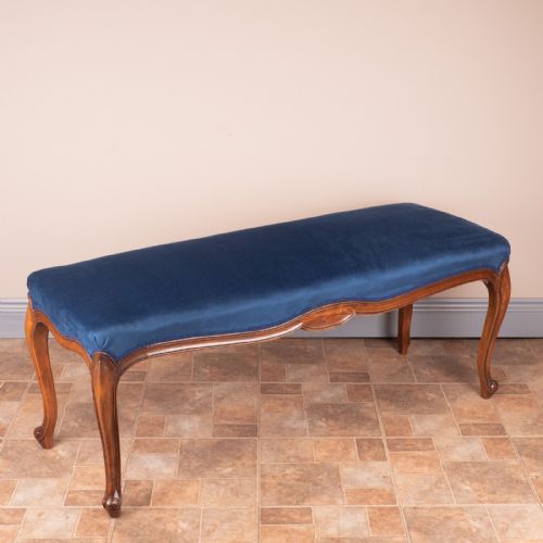 LARGE FRENCH WALNUT DUET STOOL - ADDITIONAL PHOTO 4