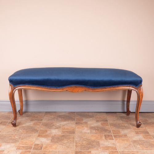 LARGE FRENCH WALNUT DUET STOOL - ADDITIONAL PHOTO 7