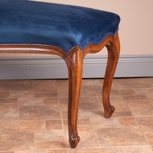 LARGE FRENCH WALNUT DUET STOOL - ADDITIONAL PHOTO 11