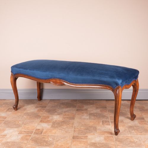 LARGE FRENCH WALNUT DUET STOOL - ADDITIONAL PHOTO 12