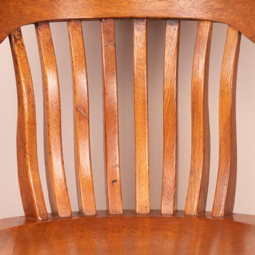 OAK REVOLVING OFFICE DESK CHAIR - ADDITIONAL PHOTO 16