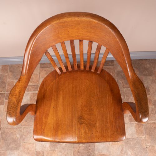 OAK REVOLVING OFFICE DESK CHAIR - ADDITIONAL PHOTO 17