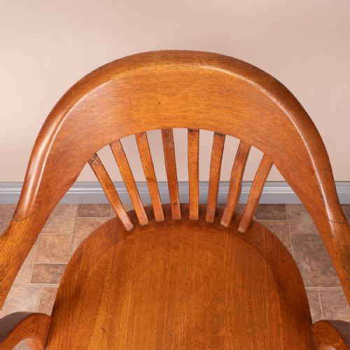 OAK REVOLVING OFFICE DESK CHAIR - ADDITIONAL PHOTO 18