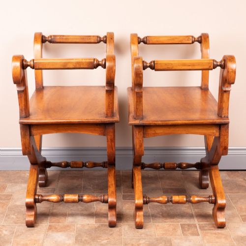 PAIR OF FRENCH FRUITWOOD HALL BENCHES - ADDITIONAL PHOTO 6