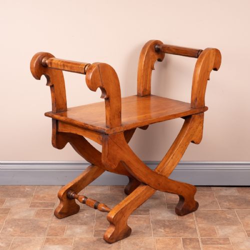 PAIR OF FRENCH FRUITWOOD HALL BENCHES - ADDITIONAL PHOTO 13