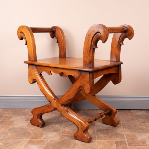 PAIR OF FRENCH FRUITWOOD HALL BENCHES - ADDITIONAL PHOTO 16