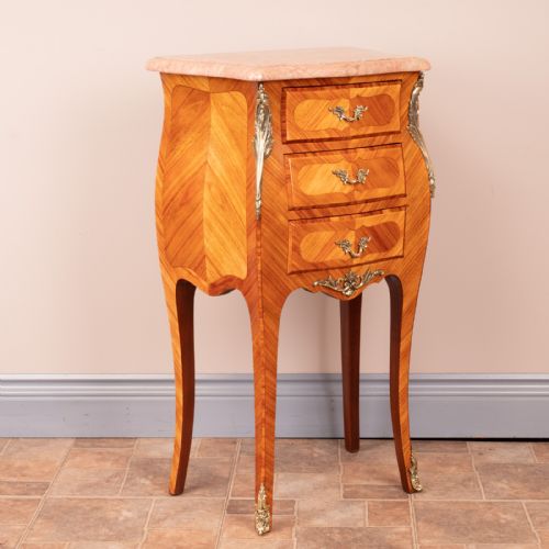 PAIR OF FRENCH TULIPWOOD BEDSIDES - ADDITIONAL PHOTO 6