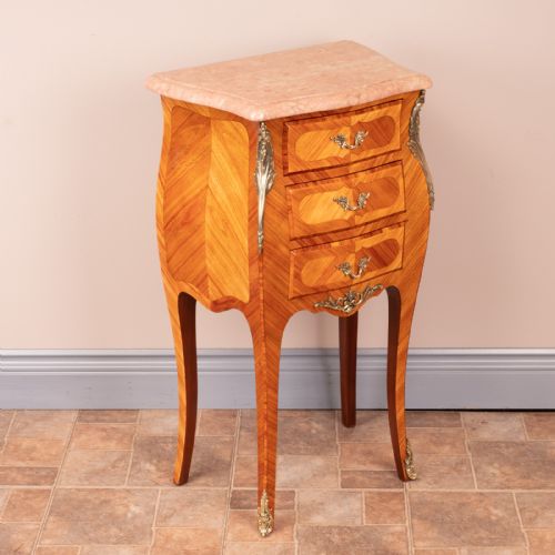 PAIR OF FRENCH TULIPWOOD BEDSIDES - ADDITIONAL PHOTO 7