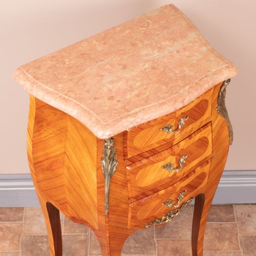PAIR OF FRENCH TULIPWOOD BEDSIDES - ADDITIONAL PHOTO 8