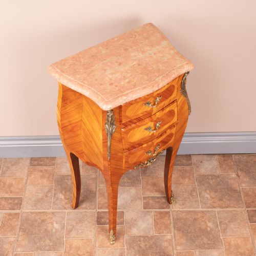 PAIR OF FRENCH TULIPWOOD BEDSIDES - ADDITIONAL PHOTO 9