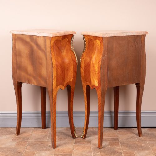 PAIR OF FRENCH TULIPWOOD BEDSIDES - ADDITIONAL PHOTO 13