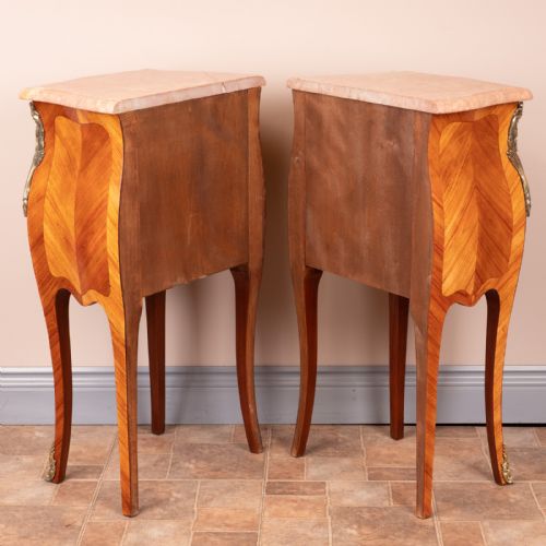 PAIR OF FRENCH TULIPWOOD BEDSIDES - ADDITIONAL PHOTO 15