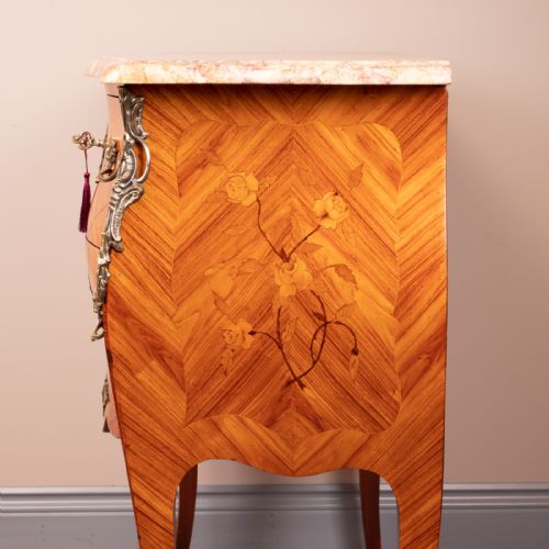 FRENCH MARQUETRY BOMBE COMMODE CHEST OF DRAWERS - ADDITIONAL PHOTO 16