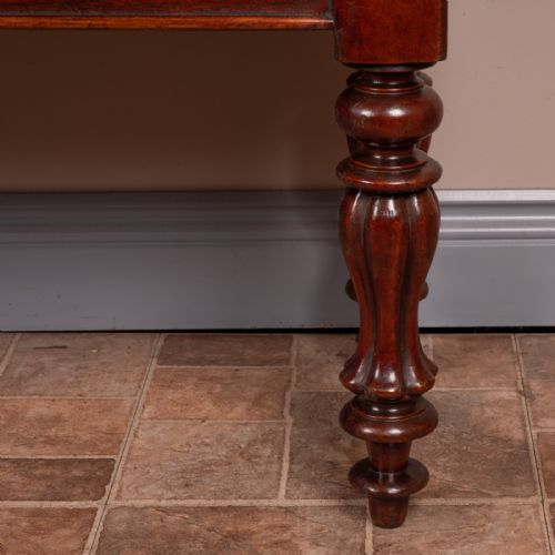 19THC MAHOGANY HALL BENCH - ADDITIONAL PHOTO 9