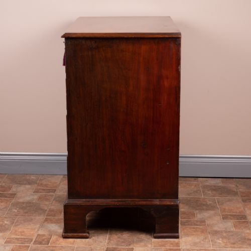 SMALL GEORGIAN MAHOGANY INLAID CHEST OF DRAWERS - ADDITIONAL PHOTO 4