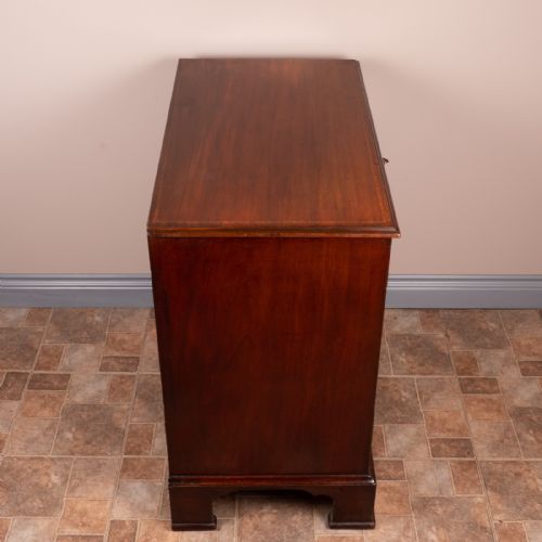 SMALL GEORGIAN MAHOGANY INLAID CHEST OF DRAWERS - ADDITIONAL PHOTO 5