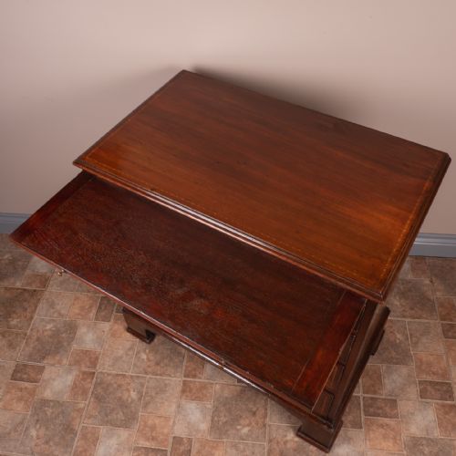 SMALL GEORGIAN MAHOGANY INLAID CHEST OF DRAWERS - ADDITIONAL PHOTO 10