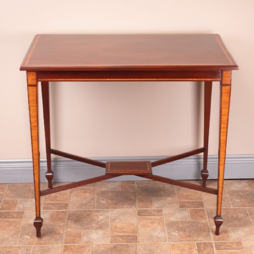 GOOD QUALITY EDWARDIAN INLAID MAHOGANY OCCASIONAL TABLE - ADDITIONAL PHOTO 1