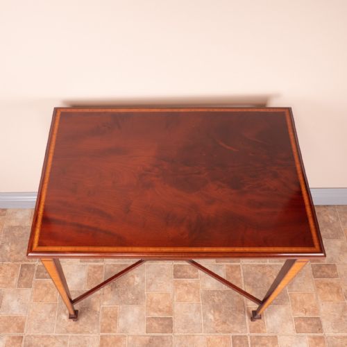 GOOD QUALITY EDWARDIAN INLAID MAHOGANY OCCASIONAL TABLE - ADDITIONAL PHOTO 4