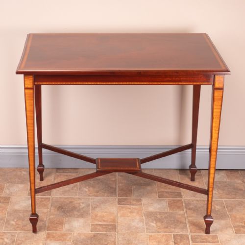 GOOD QUALITY EDWARDIAN INLAID MAHOGANY OCCASIONAL TABLE - ADDITIONAL PHOTO 11
