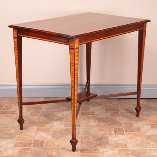 GOOD QUALITY EDWARDIAN INLAID MAHOGANY OCCASIONAL TABLE - ADDITIONAL PHOTO 12