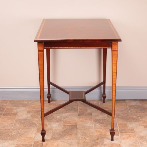 GOOD QUALITY EDWARDIAN INLAID MAHOGANY OCCASIONAL TABLE - ADDITIONAL PHOTO 13