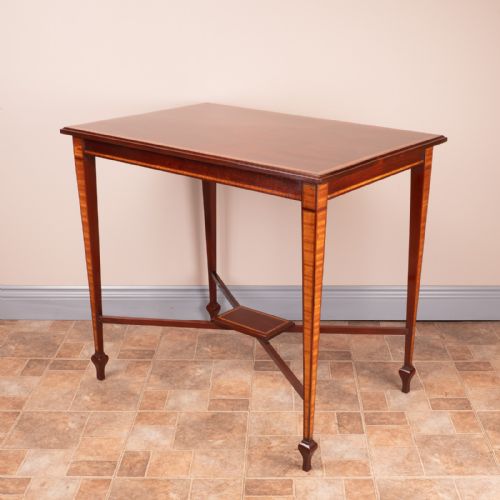 GOOD QUALITY EDWARDIAN INLAID MAHOGANY OCCASIONAL TABLE - ADDITIONAL PHOTO 14