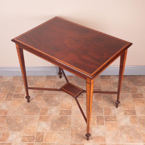 GOOD QUALITY EDWARDIAN INLAID MAHOGANY OCCASIONAL TABLE - ADDITIONAL PHOTO 16