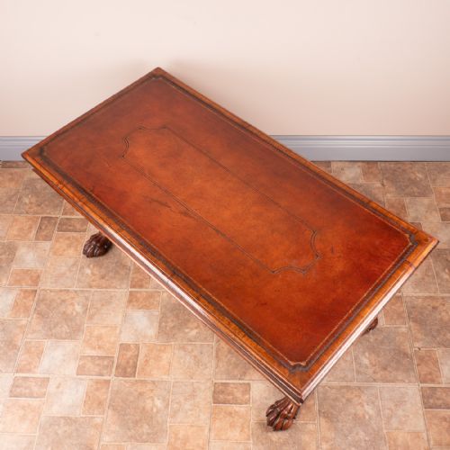 LEATHER TOPPED ROSEWOOD COFFEE TABLE - ADDITIONAL PHOTO 11