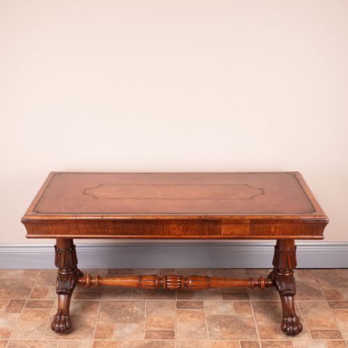 LEATHER TOPPED ROSEWOOD COFFEE TABLE - ADDITIONAL PHOTO 14