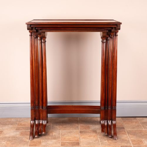 GOOD QUALITY MAHOGANY QUARTETTO NEST OF TABLES - ADDITIONAL PHOTO 2
