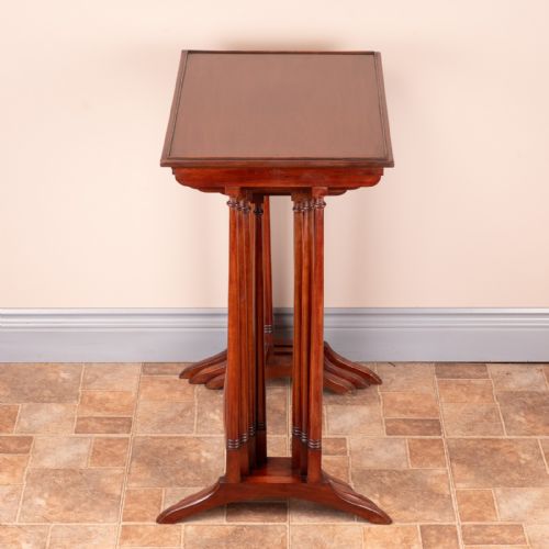 GOOD QUALITY MAHOGANY QUARTETTO NEST OF TABLES - ADDITIONAL PHOTO 6