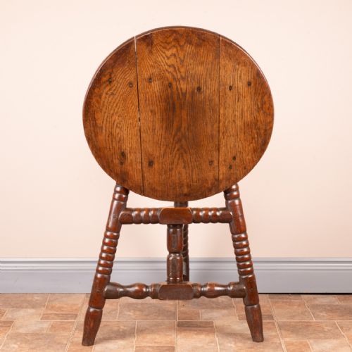 COUNTRY OAK FOLDING OCCASIONAL TABLE - ADDITIONAL PHOTO 1
