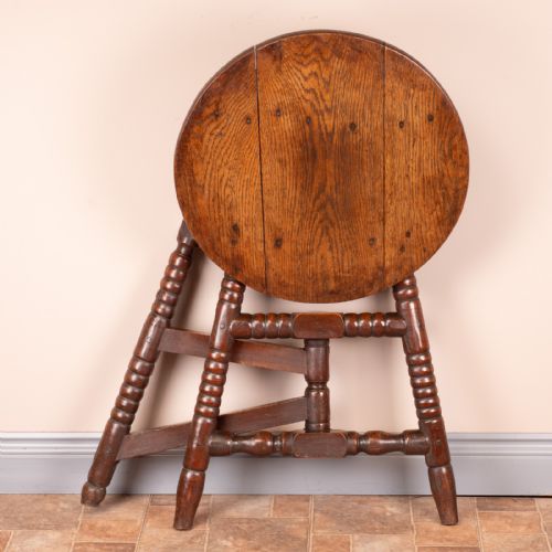 COUNTRY OAK FOLDING OCCASIONAL TABLE - ADDITIONAL PHOTO 2