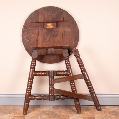 COUNTRY OAK FOLDING OCCASIONAL TABLE - ADDITIONAL PHOTO 15