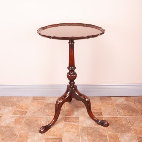 GOOD QUALITY CARVED MAHOGANY WINE TABLE - ADDITIONAL PHOTO 5