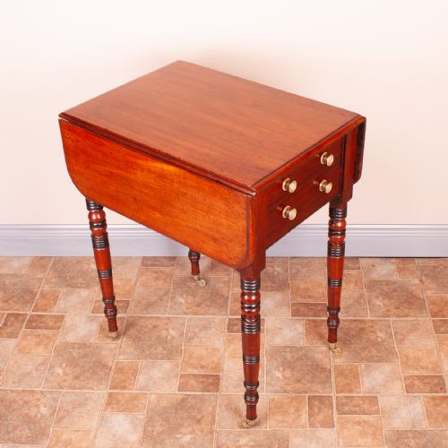 19THC MAHOGANY PEMBROKE WORK TABLE - ADDITIONAL PHOTO 8