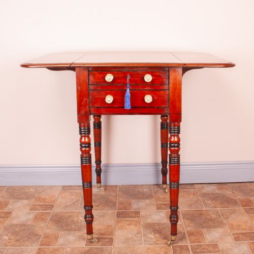 19THC MAHOGANY PEMBROKE WORK TABLE - ADDITIONAL PHOTO 11