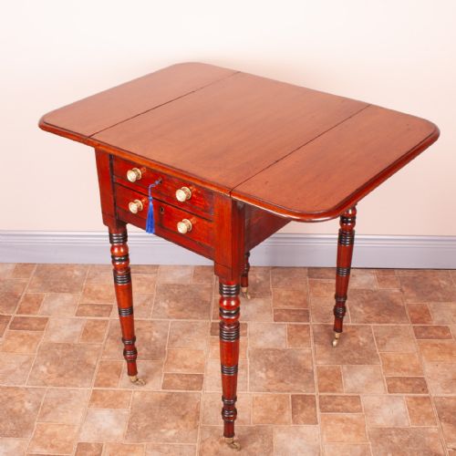 19THC MAHOGANY PEMBROKE WORK TABLE - ADDITIONAL PHOTO 12