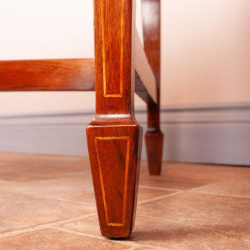 EDWARDIAN INLAID WALNUT WINDOW SEAT - ADDITIONAL PHOTO 5