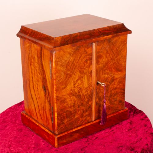 GOOD QUALITY WALNUT TABLE TOP COLLECTOR'S CABINET - ADDITIONAL PHOTO 4